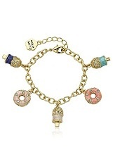 delightful small donuts & popsicle baby charm bracelet